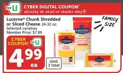 Vons Lucerne Chunk Shredded or Sliced Cheese offer