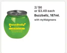 Walgreens Buzzballz, 187ml offer