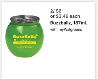 Walgreens Buzzballz, 187ml offer