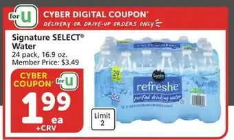 Vons Signature SELECT Water offer
