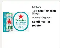 Walgreens 12-Pack Heineken Silver with myWalgreens offer