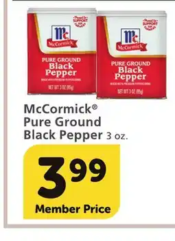 Albertsons McCormick Pure Ground Black Pepper offer