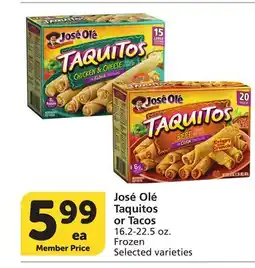 Albertsons José Olé Taquitos or Tacos offer