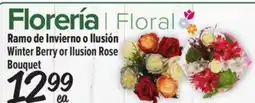 El Super Fresh Winter Berry or Ilusion Rose Bouquet offer