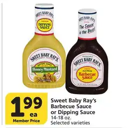 Albertsons Sweet Baby Ray's Barbecue Sauce or Dipping Sauce offer