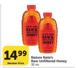 Albertsons Nature Nate's Raw Unfiltered Honey offer