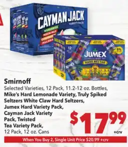 Vallarta Supermarkets Smirnoff offer