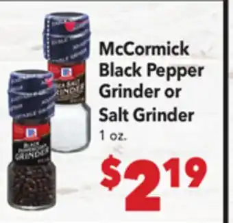 Vallarta Supermarkets McCormick Black Pepper Grinder or Salt Grinder offer