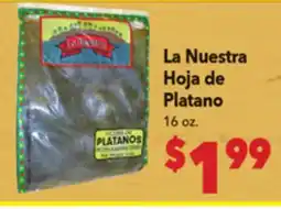 Vallarta Supermarkets La Nuestra Hoja de Platano offer