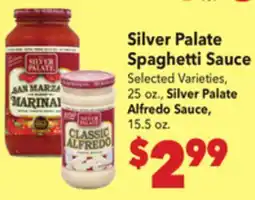 Vallarta Supermarkets Silver Palate Spaghetti Sauce offer