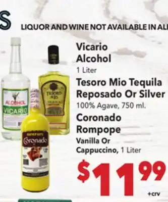 Vallarta Supermarkets Vicario Alcohol offer
