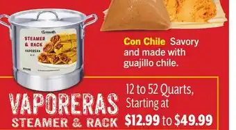 Vallarta Supermarkets VAPORERAS STEAMER & RACK offer