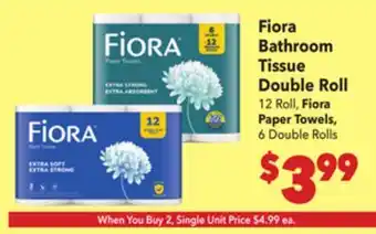 Vallarta Supermarkets Fiora Bathroom Tissue Double Roll offer