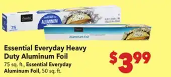 Vallarta Supermarkets Essential Everyday Heavy Duty Aluminum Foil offer