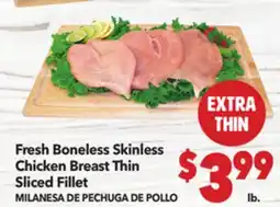 Vallarta Supermarkets Fresh Boneless Skinless Chicken Breast Thin Sliced Fillet / MILANESA DE PECHUGA DE POLLO offer