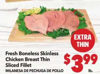 Vallarta Supermarkets Fresh Boneless Skinless Chicken Breast Thin Sliced Fillet / MILANESA DE PECHUGA DE POLLO offer