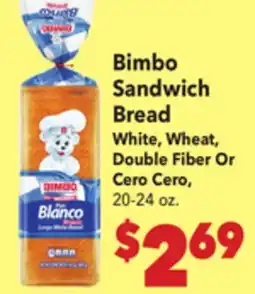 Vallarta Supermarkets Bimbo Sandwich Bread offer