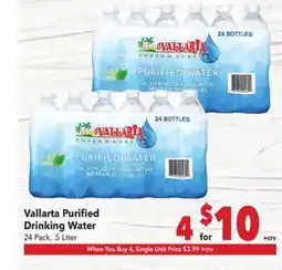 Vallarta Supermarkets Vallarta Purified Drinking Water offer