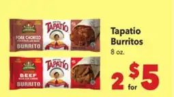 Vallarta Supermarkets Tapatio Burritos offer