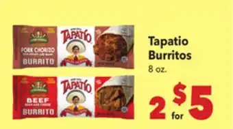 Vallarta Supermarkets Tapatio Burritos offer