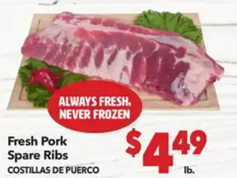Vallarta Supermarkets Fresh Pork Spare Ribs / COSTILLAS DE PUERCO offer