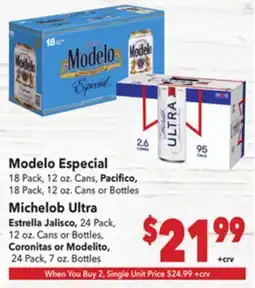 Vallarta Supermarkets Modelo Especial offer