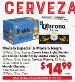 Vallarta Supermarkets Modelo Especial & Modelo Negra offer
