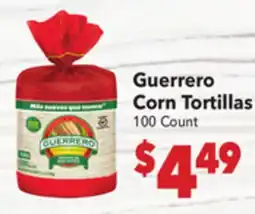 Vallarta Supermarkets Guerrero Corn Tortillas offer