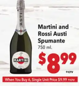 Vallarta Supermarkets Martini and Rossi Austi Spumante offer