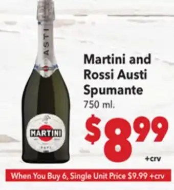 Vallarta Supermarkets Martini and Rossi Austi Spumante offer