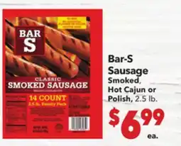 Vallarta Supermarkets Bar-S Sausage offer