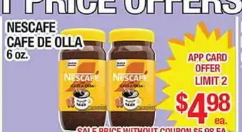 Torres Supermercado NESCAFE CAFE DE OLLA offer