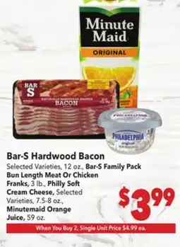 Vallarta Supermarkets Bar-S Hardwood Bacon offer