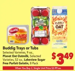 Vallarta Supermarkets Buddig Trays or Tubs offer