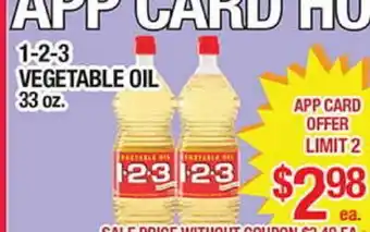 Torres Supermercado 1-2-3 VEGETABLE OIL offer