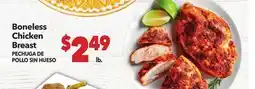 Vallarta Supermarkets Boneless Chicken Breast / PECHUGA DE POLLO SIN HUESO offer