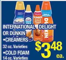 Torres Supermercado INTERNATIONAL DELIGHT OR DUNKIN CREAMERS offer