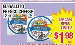Torres Supermercado EL GALLITO FRESCO CHEESE offer