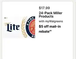 Walgreens 24-Pack Miller Products offer