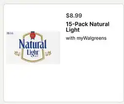 Walgreens 15-Pack Natural Light offer