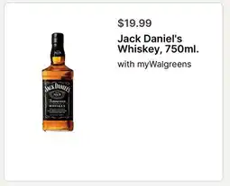 Walgreens Jack Daniel's Whiskey, 750ml offer