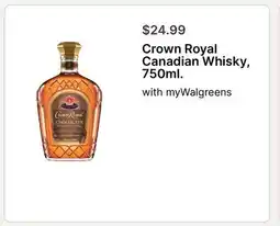 Walgreens Crown Royal Canadian Whisky, 750ml offer