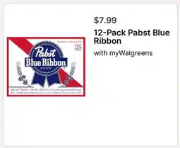 Walgreens 12-Pack Pabst Blue Ribbon offer