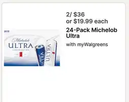 Walgreens 24-Pack Michelob Ultra offer