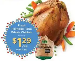 Kroger Fresh Heritage Farm Whole Chicken offer