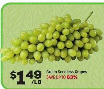 Grocery Outlet Green Seedless Grapes offer