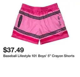 Dick's Sporting Goods Baseball Lifestyle 101 Boys' 5 Crayon Shorts offer