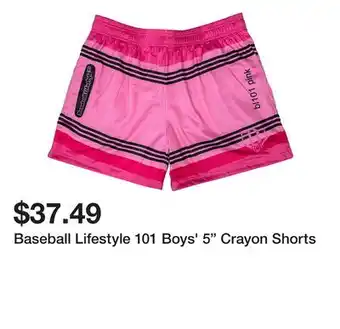 Dick's Sporting Goods Baseball Lifestyle 101 Boys' 5 Crayon Shorts offer