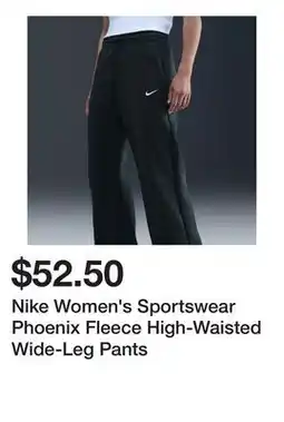 Dick's Sporting Goods Nike Women's Sportswear Phoenix Fleece High-Waisted Wide-Leg Pants offer