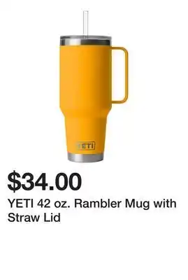Dick's Sporting Goods YETI 42 oz. Rambler Mug with Straw Lid offer